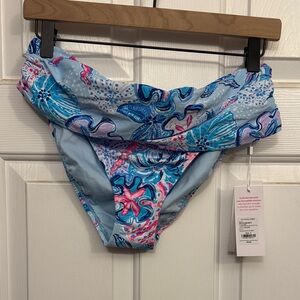 Lilly Pulitzer Blue and Pink Bikini Bottom